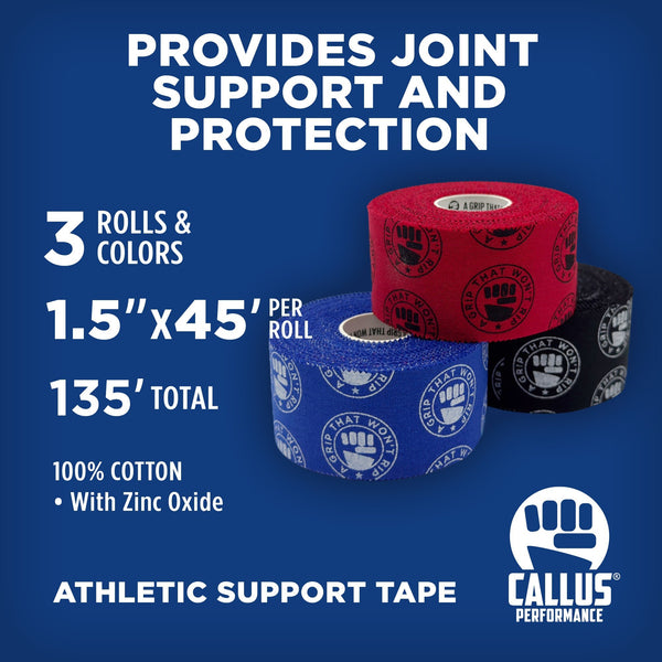 3 rolls for athletes tape for hands