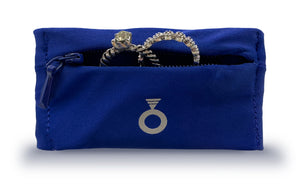 navy Blue wristband with zipper valuable ring in gym