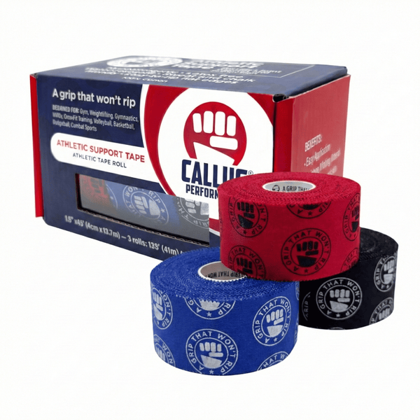 athletic support tape with zinc-oxide. strong stick and support, easy to remove without residue