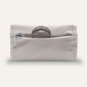 White wristband with zipper discreet